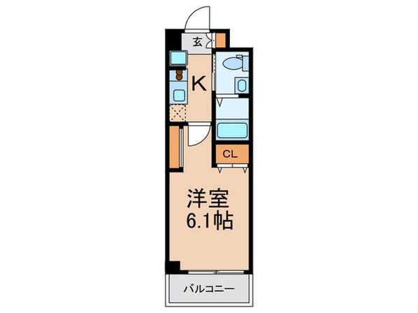 ｴｽﾃﾑﾌﾟﾗｻﾞ難波WESTﾘﾊﾞ-ｸﾛｽ(202)の物件間取画像